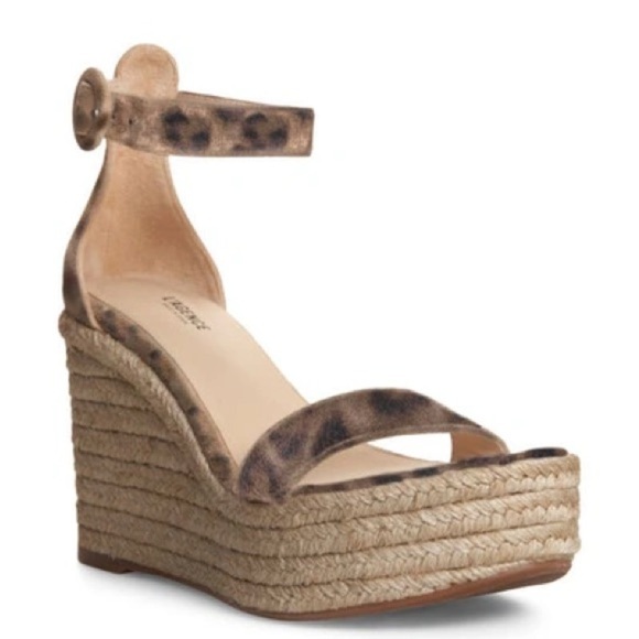 L'AGENCE Shoes - L'agence Elysee Espadrille Platform Sandals Cheetah Size 37.5/US 7.5 New